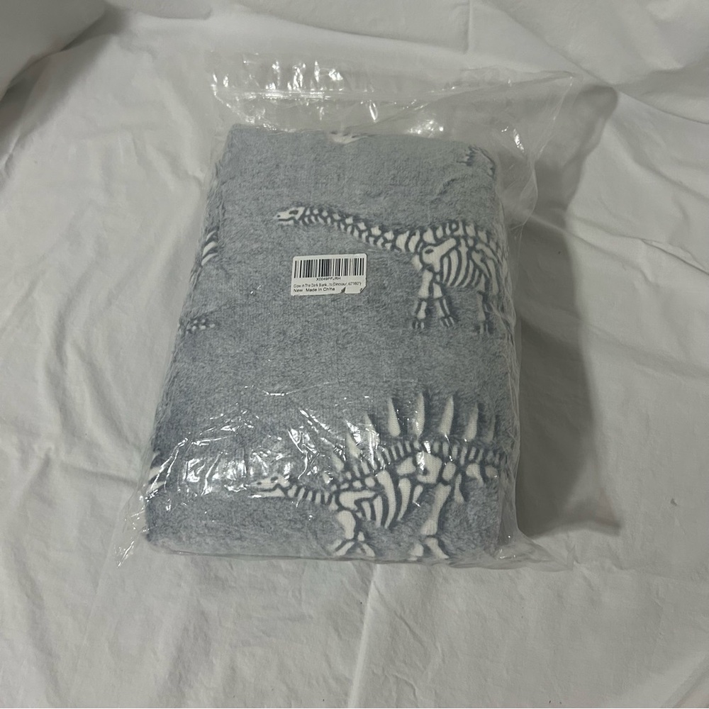 Glow in the dark dinosaur blanket NWT